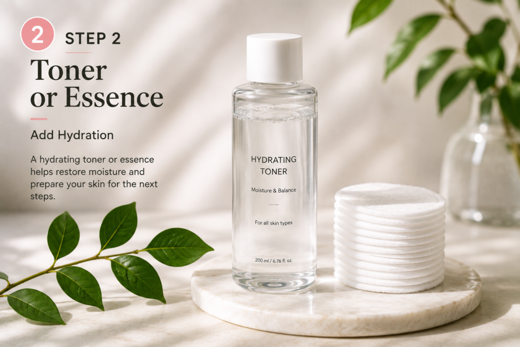 Hydrating toner or essence for Korean skincare beginners