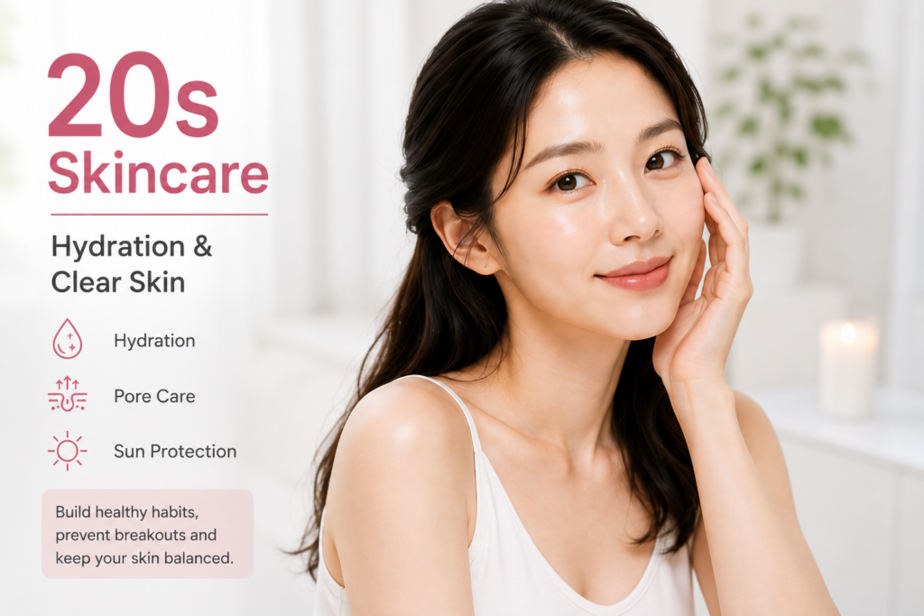 Korean skincare routine for women in their 20s