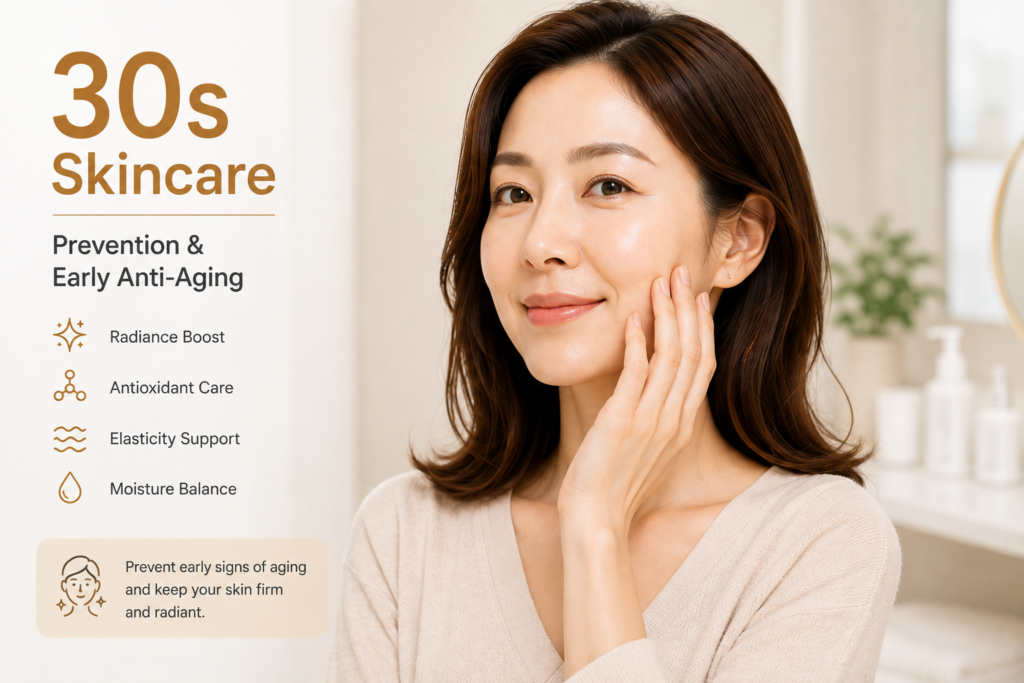 Korean skincare routine for women in their 30s