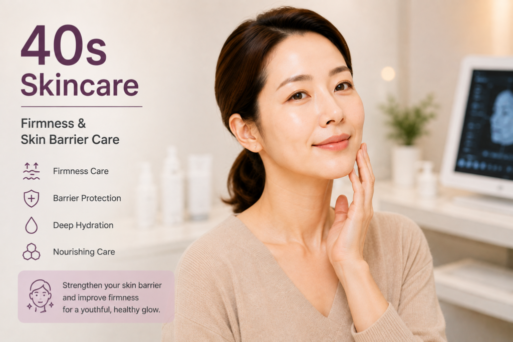 Korean skincare routine for women in their 40s