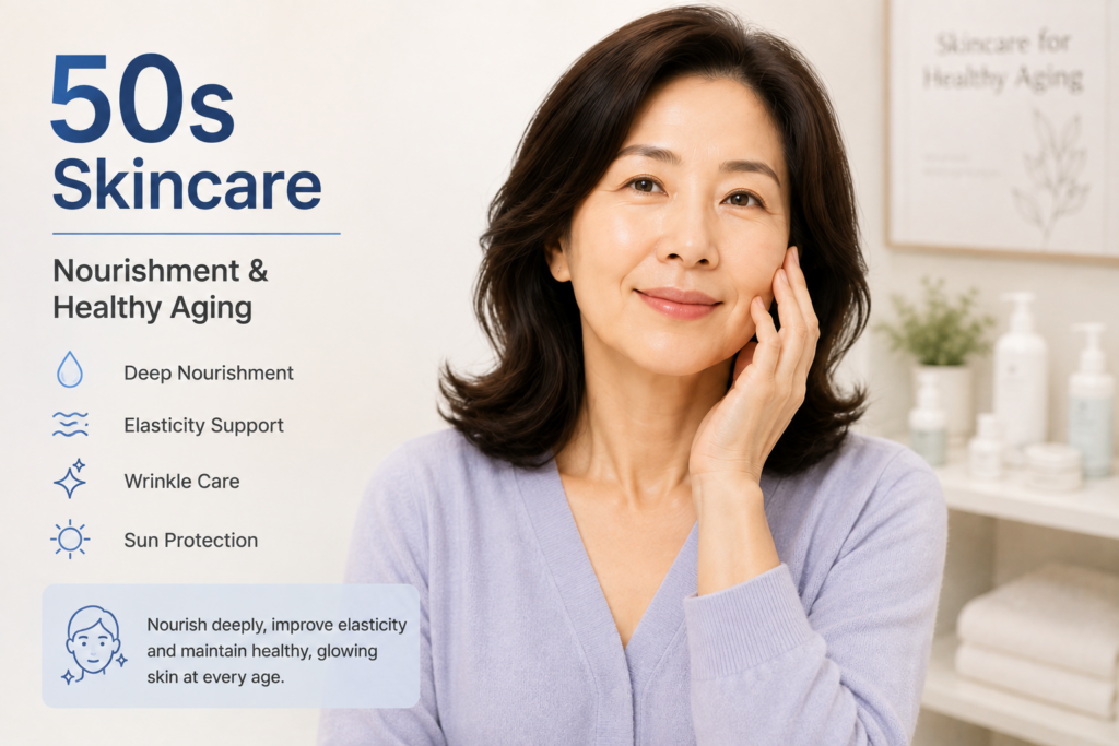 Korean skincare routine for women in their 50s