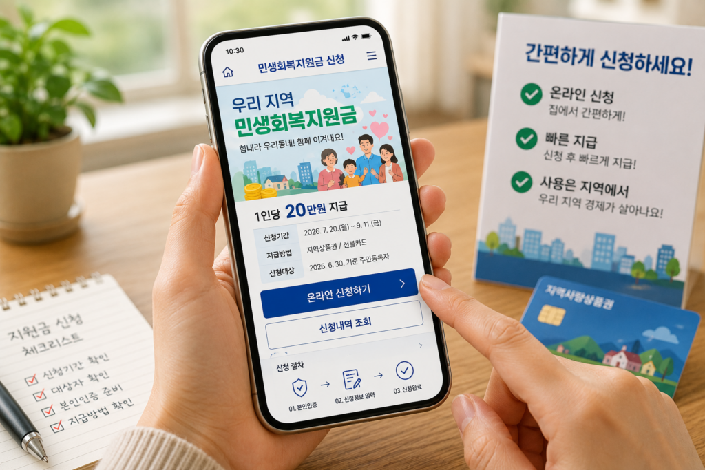 속초시 민생회복지원금 20만원 온라인 신청방법