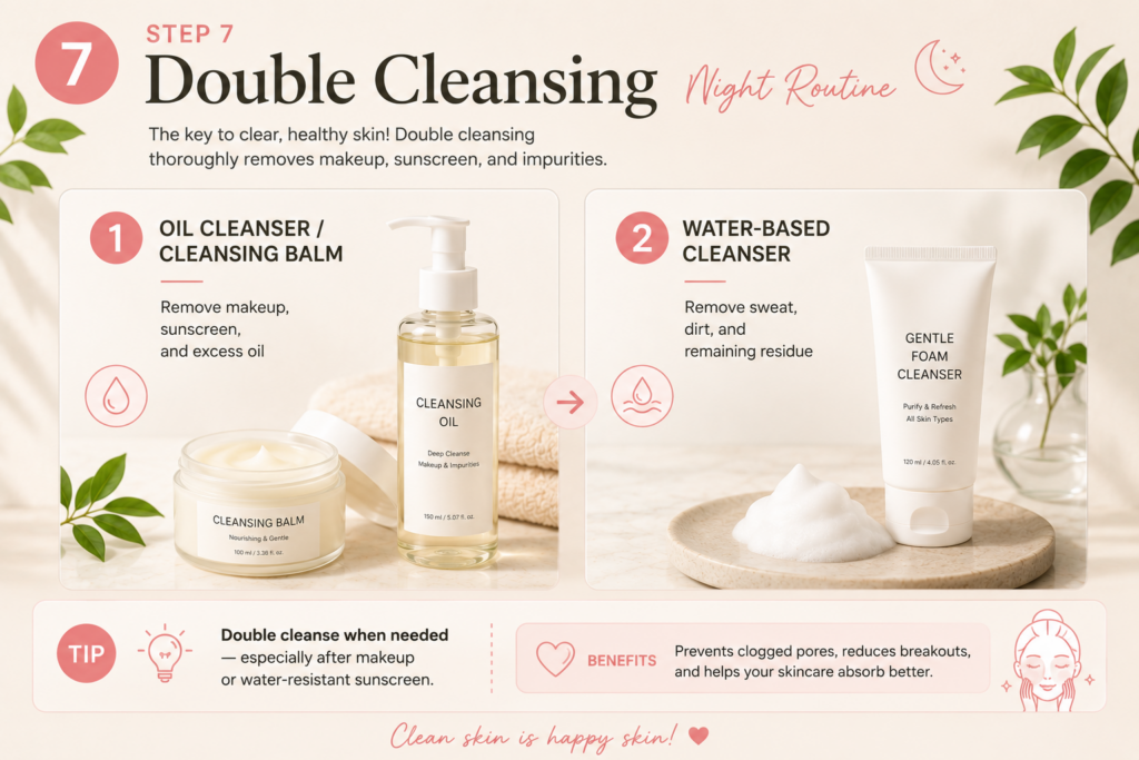 Korean double cleansing routine for beginners